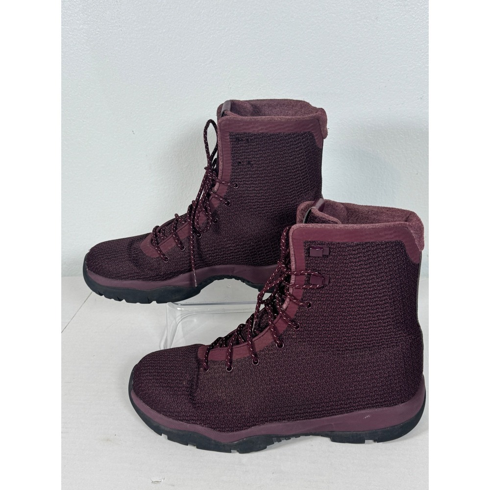 Jordan Men's Burgundy Mesh Lace Up High Top Boots Size 13